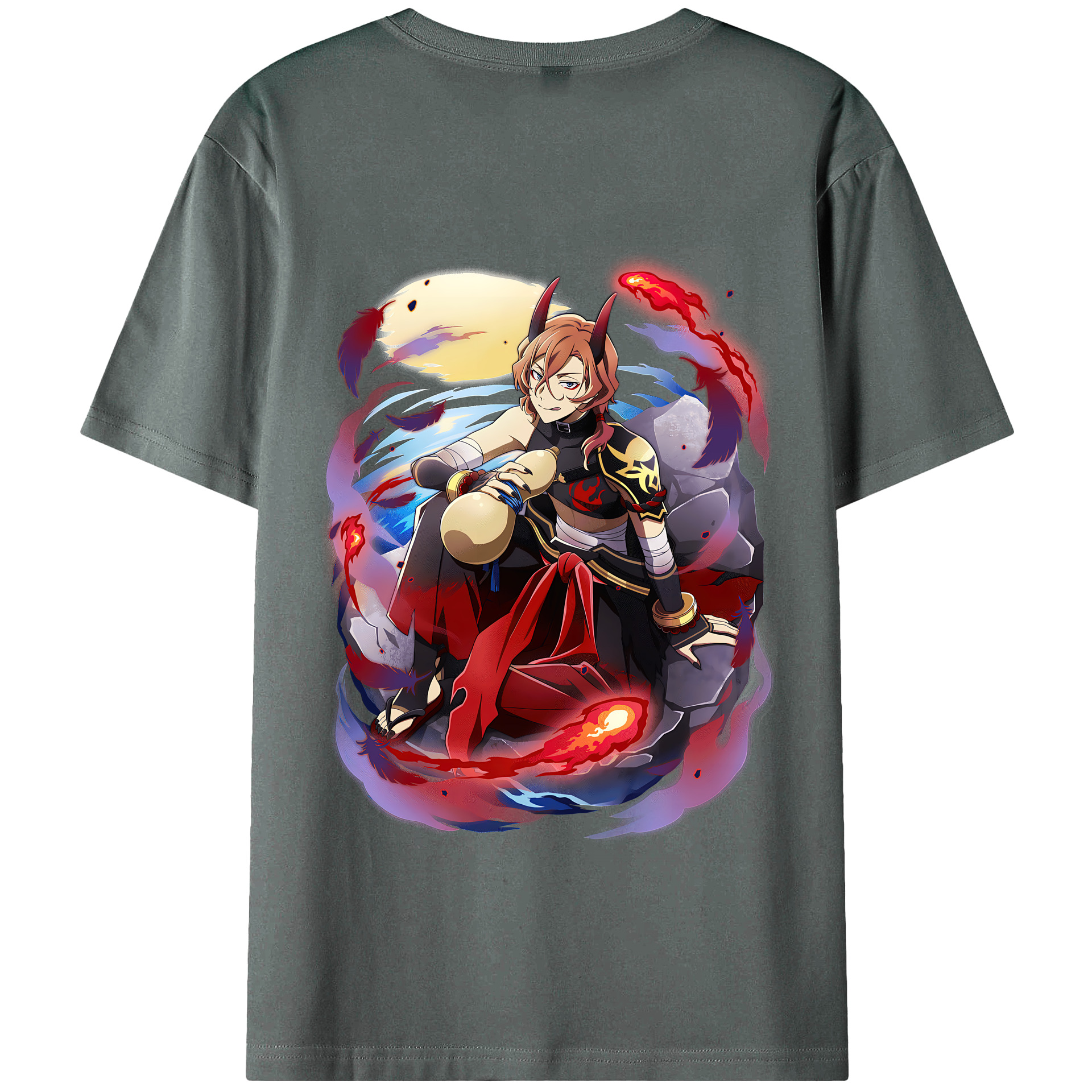 （画像用） 文豪ストレイドッグス Bungo Stray Dogs 綿100％半袖Tシャツ（背面プリント）